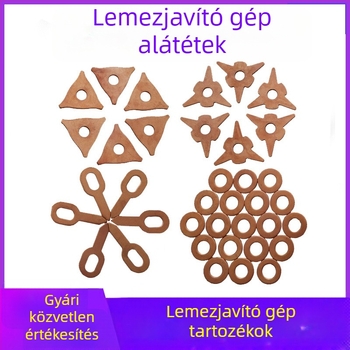 Autóformázó és lemezjavító gép kiegészítők: pisztoly alakú fogantyú, háromszög alakú alkatrész, szénrúd, körkörös tömítés, befogófej