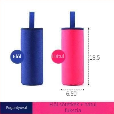 Zsinóros pohárvédő tok, univerzális szigetelő borító üveg- vagy termoszos pohárhoz, 350–500 ml