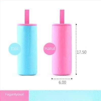 Zsinóros pohárvédő tok, univerzális szigetelő borító üveg- vagy termoszos pohárhoz, 350–500 ml