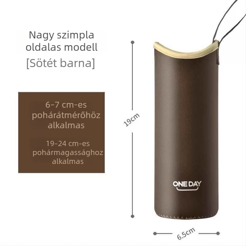 Zsinóros pohárvédő tok, univerzális szigetelő borító üveg- vagy termoszos pohárhoz, 350–500 ml