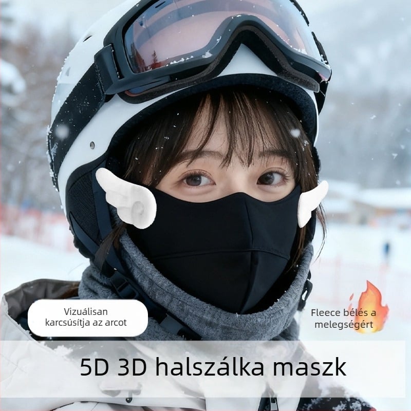 Little Wings símaszk férfiaknak és nőknek – meleg, szélvédett arcmaszk téli szabadtéri tevékenységekhez