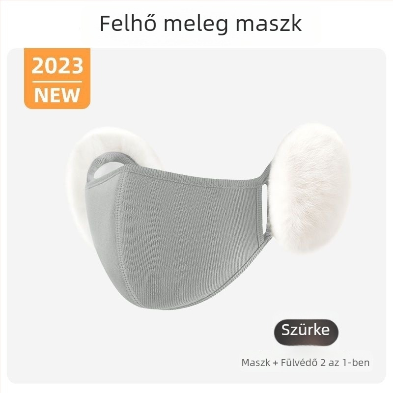 Őszi–téli meleg maszk nőknek fültokvédővel, elegáns, szélálló és hidegnek ellenálló, vastag kültéri kerékpározáshoz