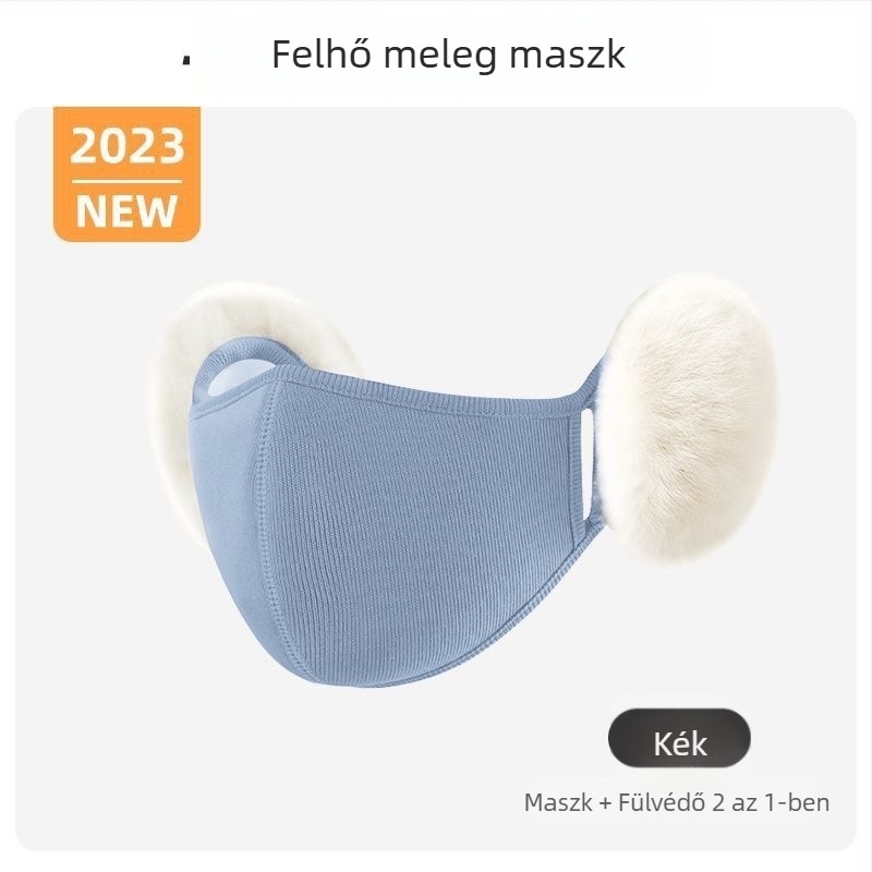 Őszi–téli meleg maszk nőknek fültokvédővel, elegáns, szélálló és hidegnek ellenálló, vastag kültéri kerékpározáshoz
