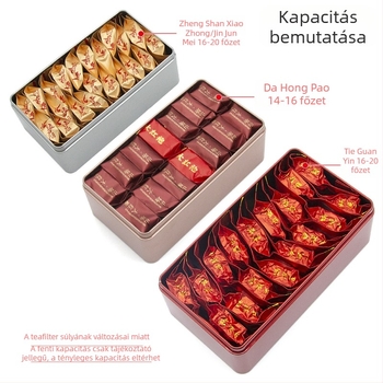Téglalap alakú ón-doboz teához, testreszabható üres doboz, nagy méretű csomagoló doboz süteményhez és cukorkához, modern stílus.