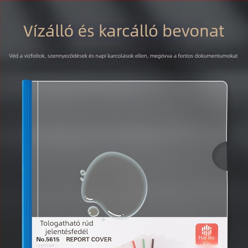 A4-es mappa húzórúddal, nagy kapacitású átlátszó betétlapokkal, mintás műanyag irattartó