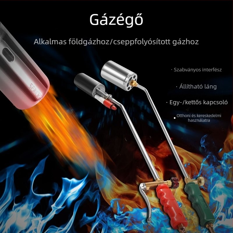 Konyhai gázlángoló készülék grillezéshez és főzéshez