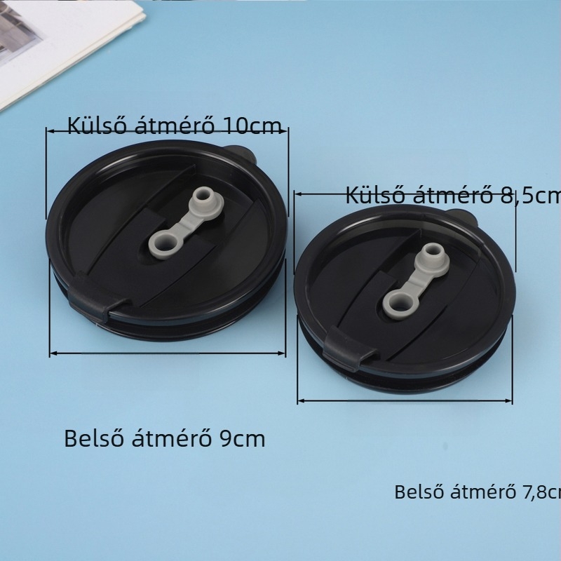 Áttetsző szívószálas fedél autó pohárhoz 20oz/30oz — nagy kapacitású termosz fedél, lehajtható