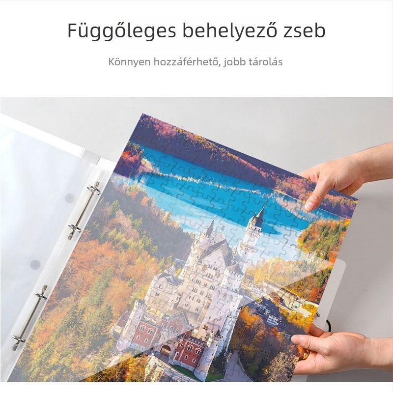 1000 darabos puzzle tároló, A1 poszterkönyv és A2 vastag gyűjteményes mappa, 60 oldal, PP anyag