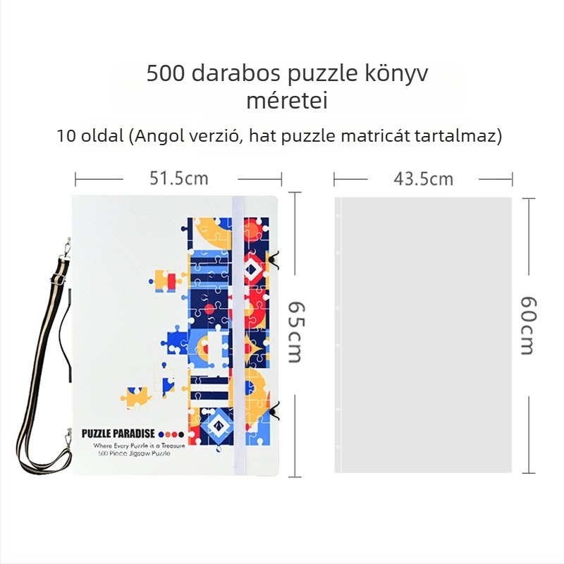 1000 darabos puzzle tároló, A1 poszterkönyv és A2 vastag gyűjteményes mappa, 60 oldal, PP anyag