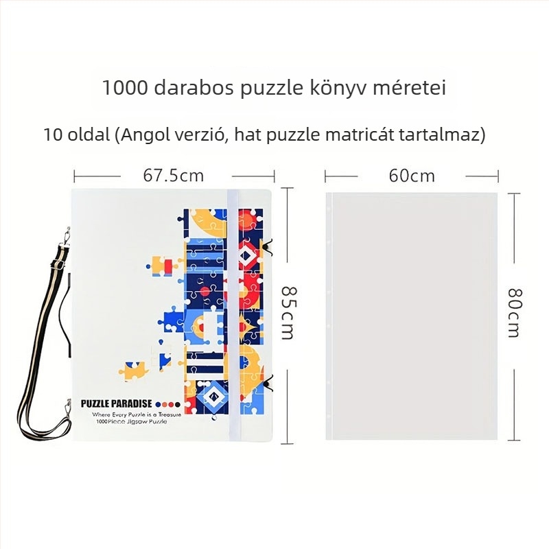 1000 darabos puzzle tároló, A1 poszterkönyv és A2 vastag gyűjteményes mappa, 60 oldal, PP anyag
