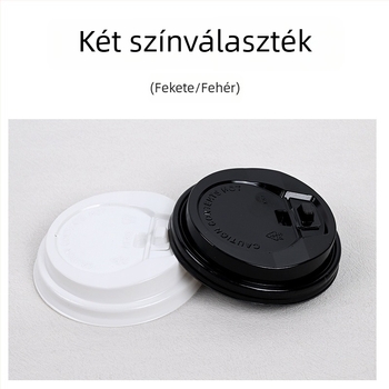 Egyszer használatos papír pohár fedél, lapos fedél kapcsolóval, 80/90 mm-es átmérő, többfunkciós összekapcsolt fedél, szivárgásmentes tej-tea pohár fedél.