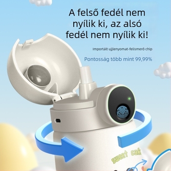 Személyre szabható ujjlenyomat-nyitású termoszos intelligens ivóedény gyerekeknek