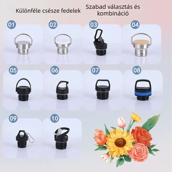 Sportos vízpalack kupakjai: nagy és kicsi szájnyílású kupakok, PP csőrös kupakok, közvetlen ivásra szánt kupakok és hasonló sportos palack kupakok
