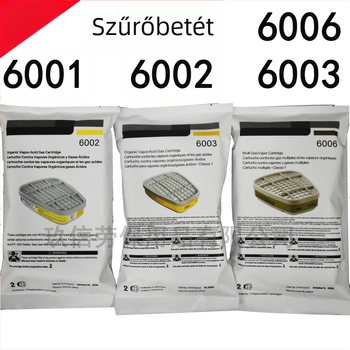 Aktív szénszűrő doboz 6001–6006, gázmaszk kiegészítők