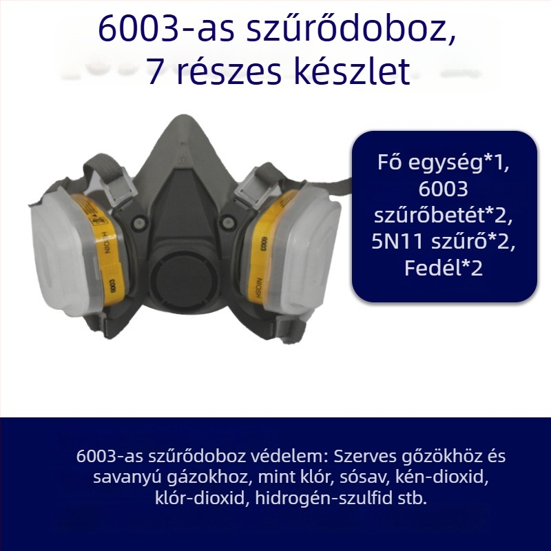 Aktív szénszűrő doboz 6001–6006, gázmaszk kiegészítők