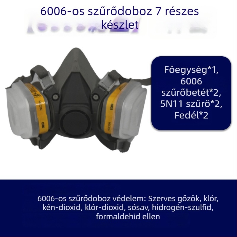 Aktív szénszűrő doboz 6001–6006, gázmaszk kiegészítők