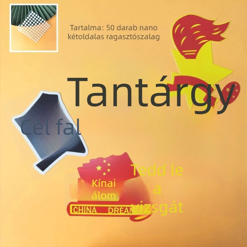 Közép- és általános iskolás diákok számára készült tanulási célfal kártyák, vizsgaeredmény-célkártyákkal