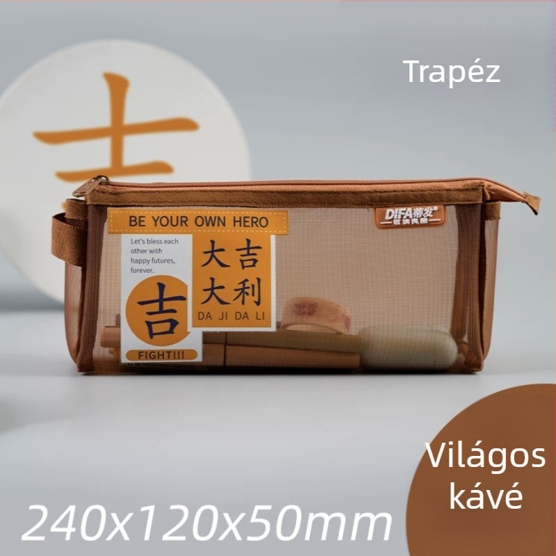 Morandi színű tolltartó, japán stílusú, nagy kapacitású, kétszintes, könnyű és hordozható diákok számára
