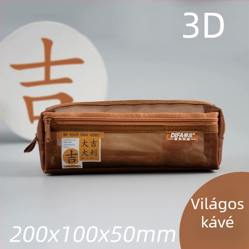 Morandi színű tolltartó, japán stílusú, nagy kapacitású, kétszintes, könnyű és hordozható diákok számára