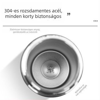 304 rozsdamentes acél termosz, kettős falú vákuumos szigetelés, nagy kapacitás, hordozható kültéri kerékpározáshoz