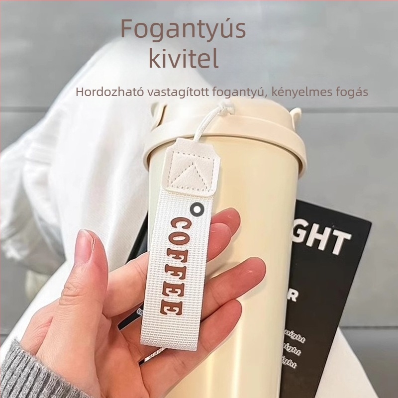 316 rozsdamentes acélból készült izolált termoszos pohár szívószállal, nagy kapacitású otthoni, irodai vagy iskolai használatra