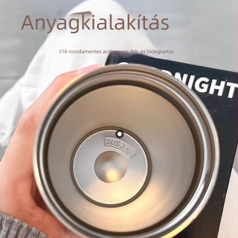 316 rozsdamentes acélból készült izolált termoszos pohár szívószállal, nagy kapacitású otthoni, irodai vagy iskolai használatra