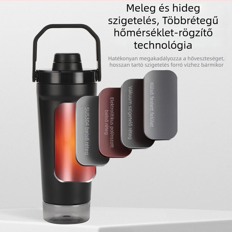 304 rozsdamentes acélból készült vákuum-szigetelt shaker pohár, nagy kapacitás