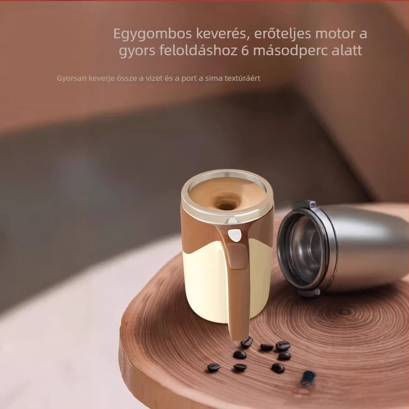 Teljesen automata elektromos keverőpohár szója tej és kávé számára, mágneses forgó rozsdamentes acél, újratölthető, prémium