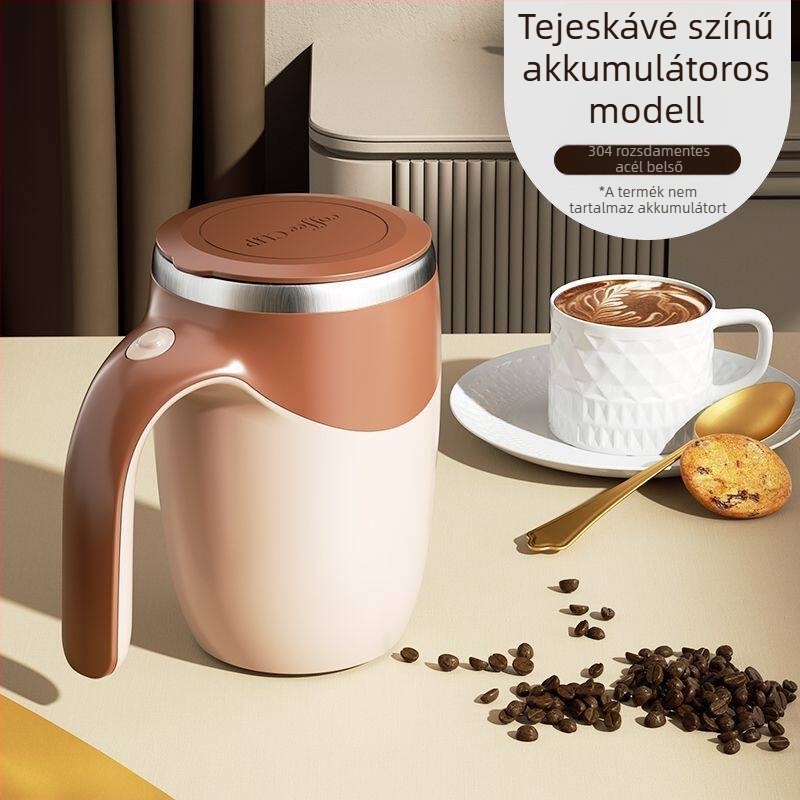 Teljesen automata elektromos keverőpohár szója tej és kávé számára, mágneses forgó rozsdamentes acél, újratölthető, prémium