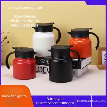 316 rozsdamentes acél termosz teát és víz elválasztó rendszerrel, nagy kapacitású, otthoni használatra, modern minimalist dizájn