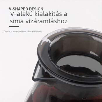 Kézzel készített pour-over kávéfőző kancsó obszidián gyémánt felhő mintával, vastag hőálló üveg, mérőskálával