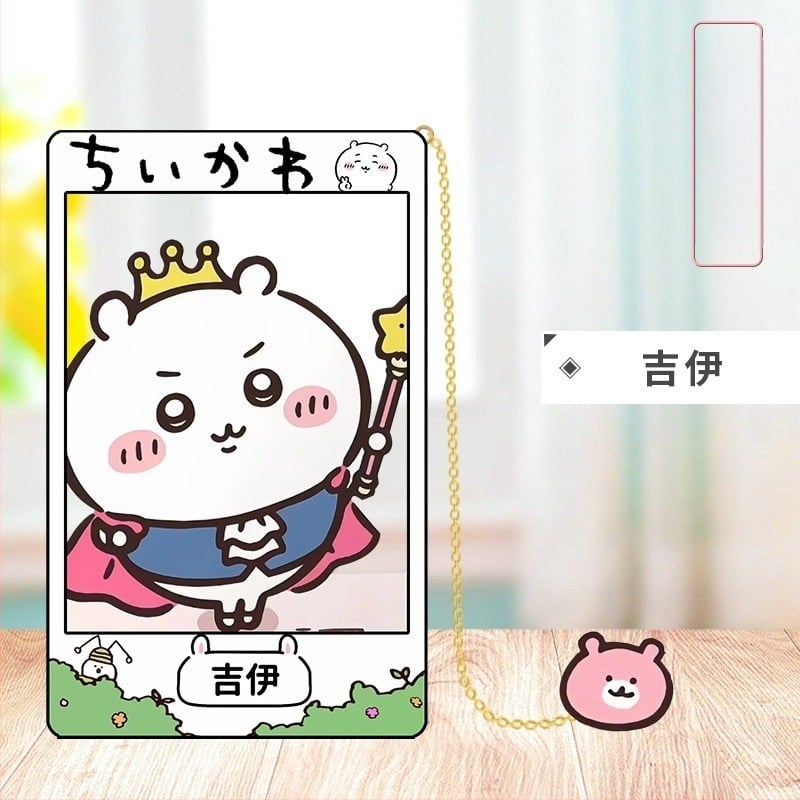 9 cm-es fémes, áttört könyvjelző anime-stílusban Jiyi Xiaoba és Usachi-vel, repülő mókus
