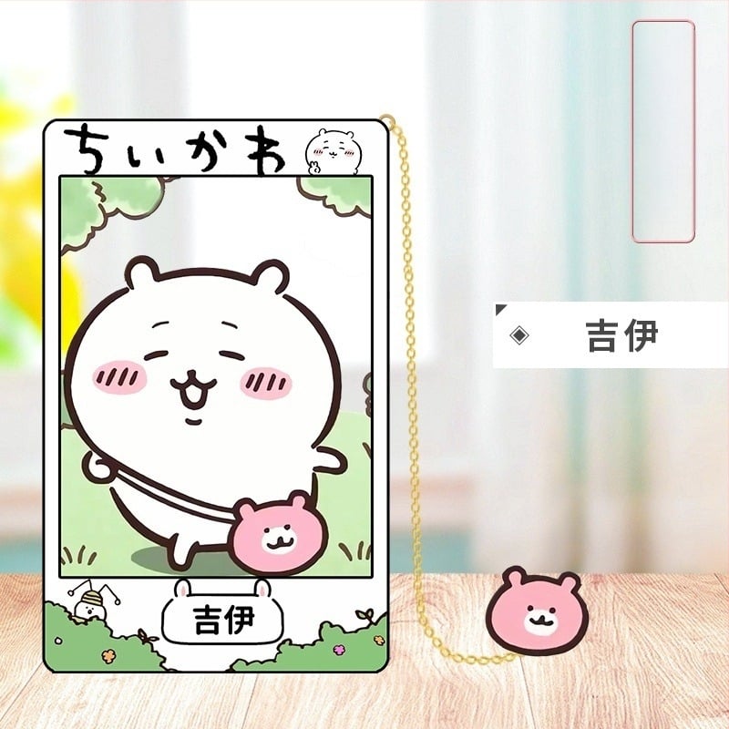 9 cm-es fémes, áttört könyvjelző anime-stílusban Jiyi Xiaoba és Usachi-vel, repülő mókus