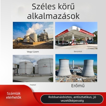 Robbanásbiztos elektrosztatikus földelő csipesz, 304 rozsdamentes acélból, dupla végű antistatikus földelő csipesz vegyi üzemekhez és töltőállomásokhoz.