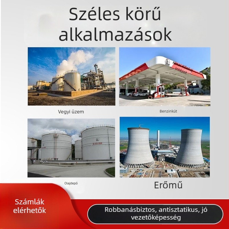 Robbanásbiztos elektrosztatikus földelő csipesz, 304 rozsdamentes acélból, dupla végű antistatikus földelő csipesz vegyi üzemekhez és töltőállomásokhoz.