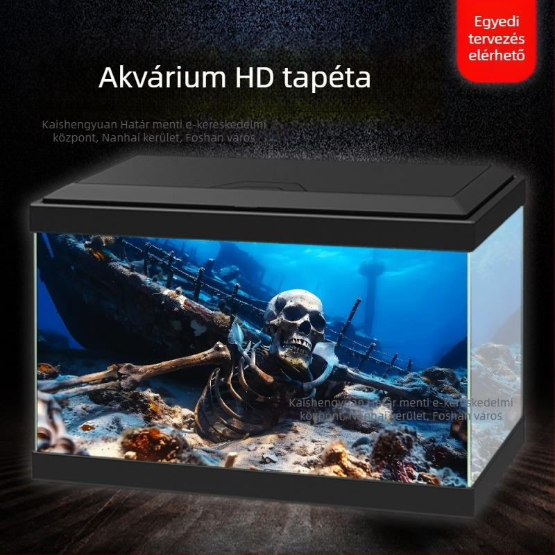 HD 5D akvárium háttérmatrica – öntapadós, nyom nélkül, nagy felbontású háttér