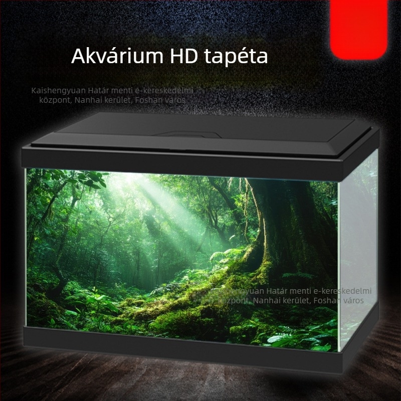 HD 5D akvárium háttérmatrica – öntapadós, nyom nélkül, nagy felbontású háttér