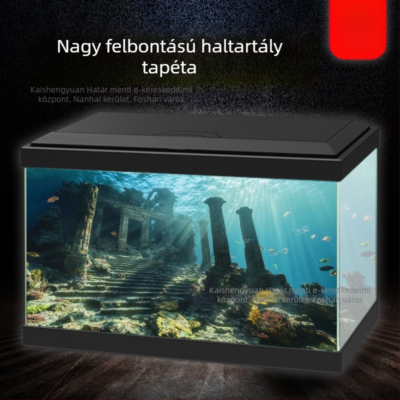 HD 5D akvárium háttérmatrica – öntapadós, nyom nélkül, nagy felbontású háttér