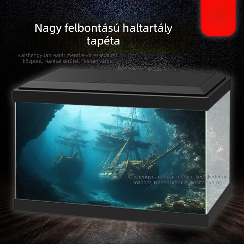 HD 5D akvárium háttérmatrica – öntapadós, nyom nélkül, nagy felbontású háttér