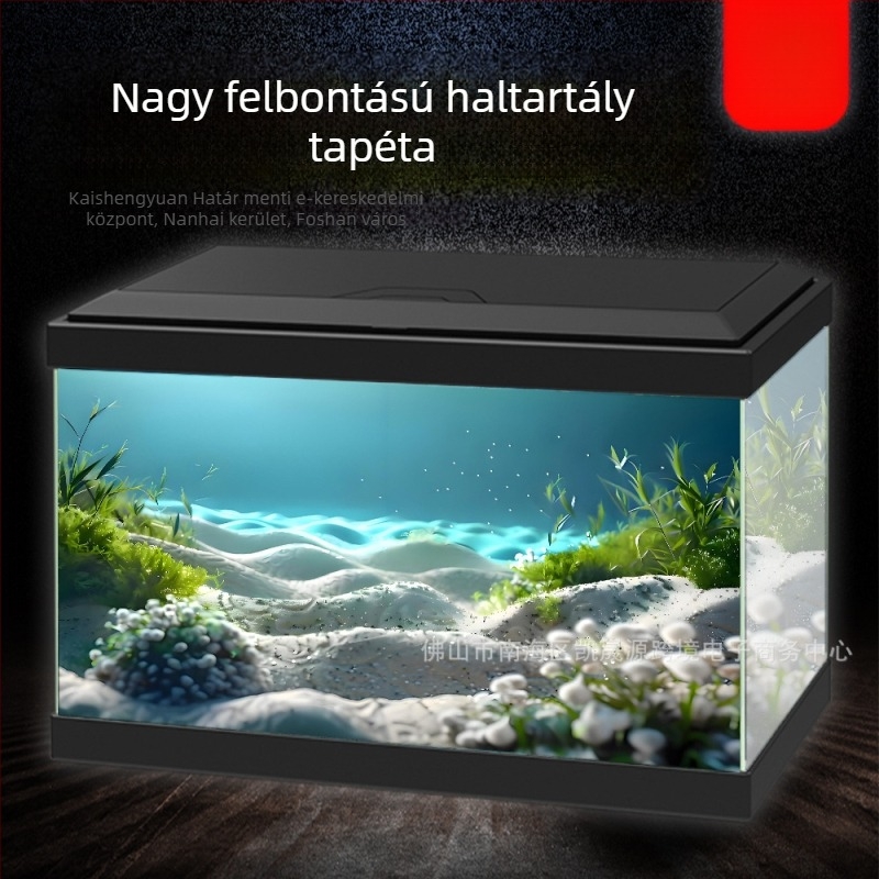 HD 5D akvárium háttérmatrica – öntapadós, nyom nélkül, nagy felbontású háttér