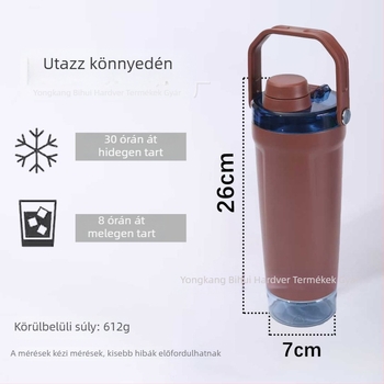304 rozsdamentes acélból készült dupla falú, szigetelt pohár kültéri használatra, nagy kapacitású shaker pohár
