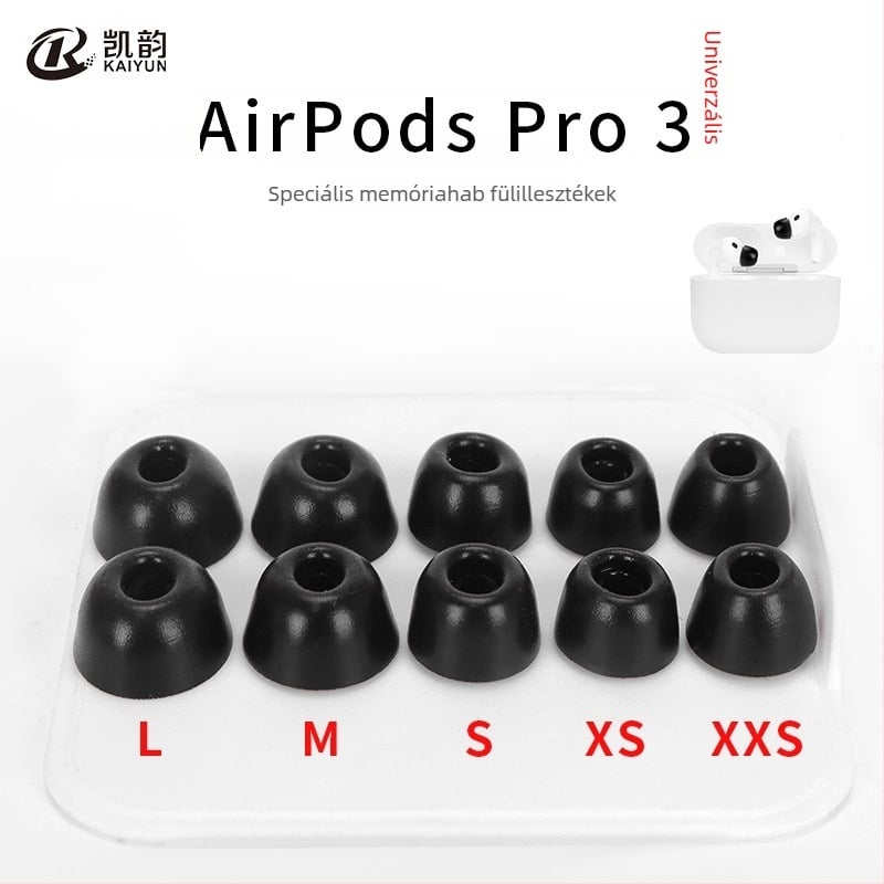 Memóriahabos fülkapcsok AirPods Pro 3. generációhoz, szivacsos füldugók, inert szivacs füldugók
