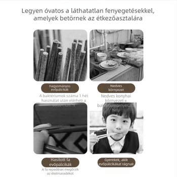 316L rozsdamentes acél evőpálcikák otthoni használatra, magas minőség, antibakteriális, penészálló, családi használatra, luxus érzet, prémium megjelenés, csúszásmentes