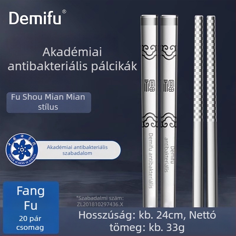 316L rozsdamentes acél evőpálcikák otthoni használatra, magas minőség, antibakteriális, penészálló, családi használatra, luxus érzet, prémium megjelenés, csúszásmentes