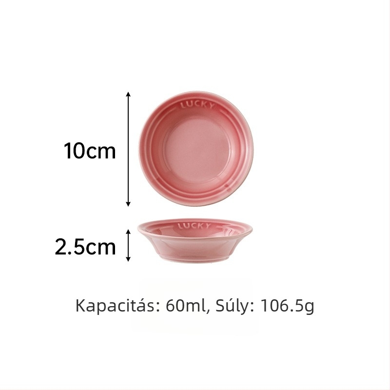 Emailezett kerámia étkészlet gradient színnel, rizses tálak és tányérok, moka rózsaszín, modern otthoni étkészlet