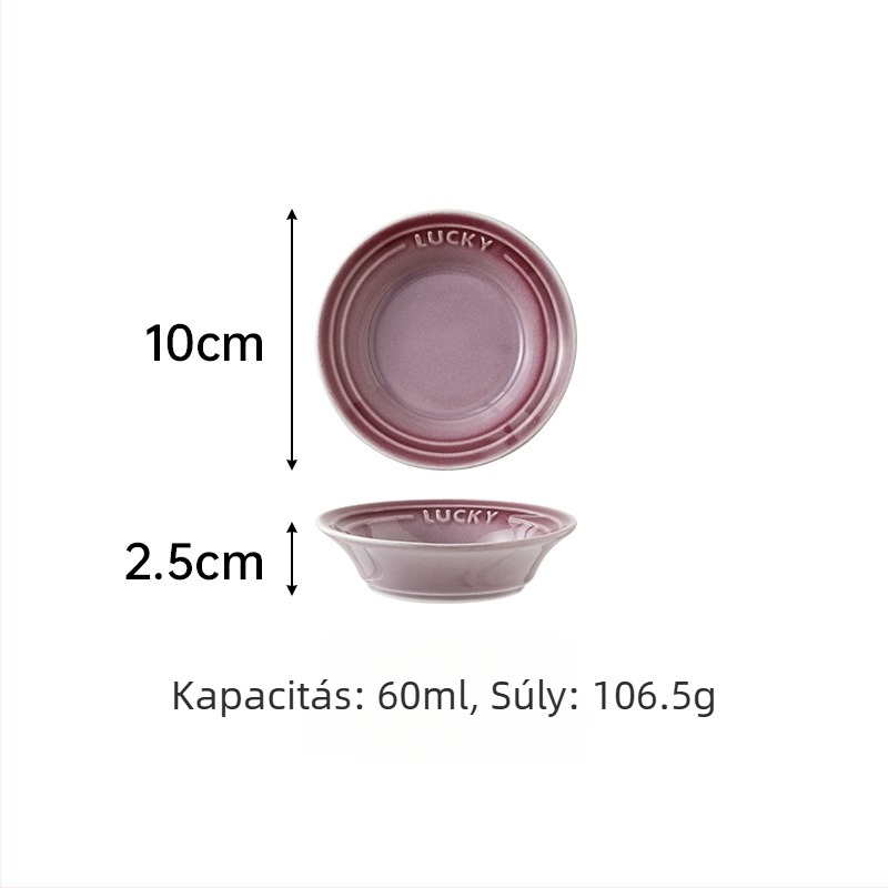 Emailezett kerámia étkészlet gradient színnel, rizses tálak és tányérok, moka rózsaszín, modern otthoni étkészlet