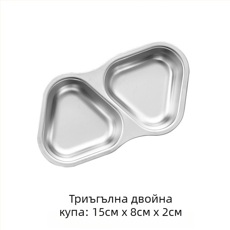 Rozsdamentes acél mártástál két íznek osztott rekeszekkel, sokszög alakú, aranyozott bevonattal, koreai hot pot tál