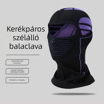 Téli kerékpáros kapucnis maszk, meleg, lélegző, szélvédett nyakmelegítő