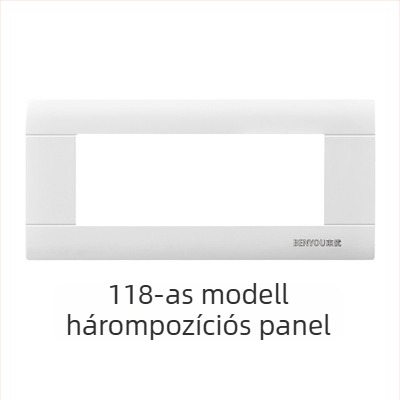 118-as típusú moduláris falba süllyeszthető kapcsolópanel 1–4 pozícióval és dugaszoló aljzatokkal háztartási használatra