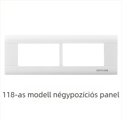 118-as típusú moduláris falba süllyeszthető kapcsolópanel 1–4 pozícióval és dugaszoló aljzatokkal háztartási használatra